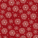Maywood Fabrics, Holly Jolly Flannel, Snowflakes, Red