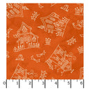 Maywood Fabrics, Spooky Sitches, Haunted House, Orange