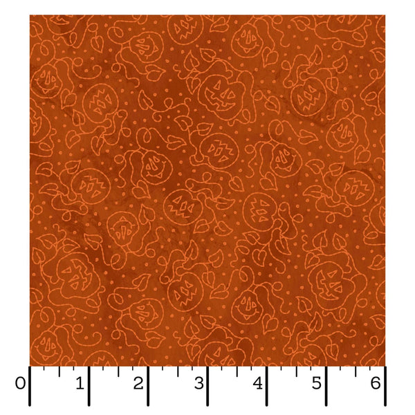 Maywood Fabrics, Spooky Sitches, Pumpkins, Orange
