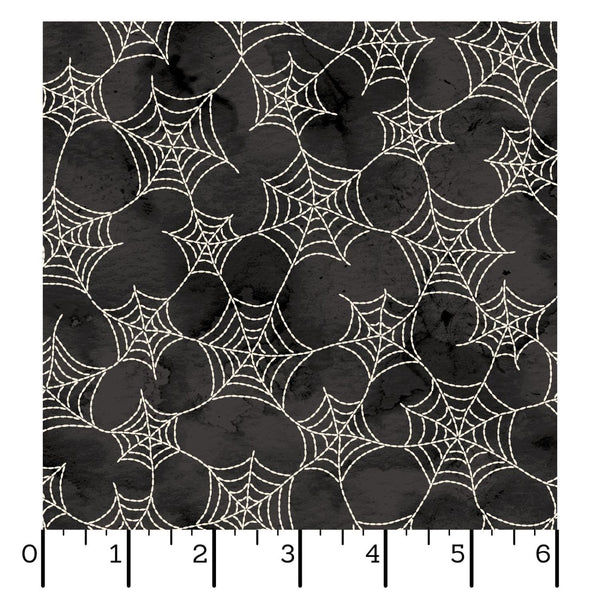 Maywood Fabrics, Spooky Sitches, Spider Webs, Gray