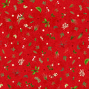 Maywood Fabrics, Winter Wreaths, Tiny Greenery, Red