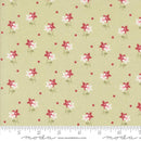 Moda, Bunny Hill, A Very Sweet Christmas,Small Poinsettias, Leaf Green