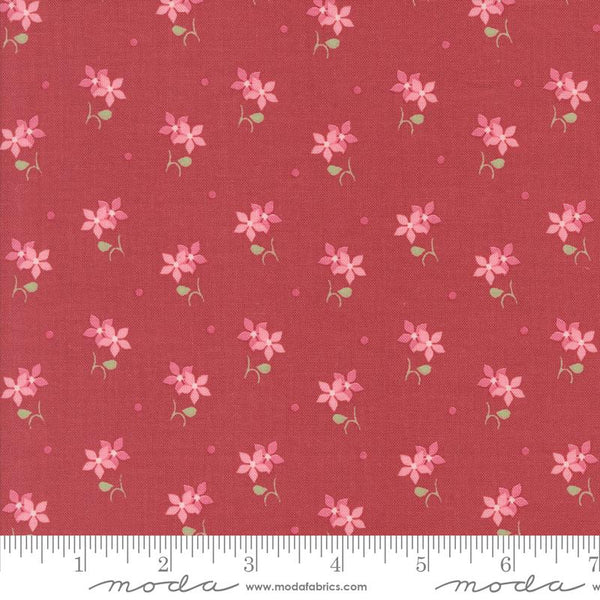 Moda, Bunny Hill, A Very Sweet Christmas,Small Poinsettias, Red