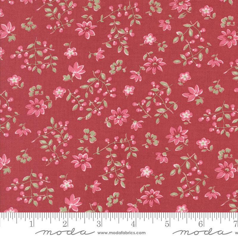 Moda, Bunny Hill, A Very Sweet Christmas, Vintage Berries, Red
