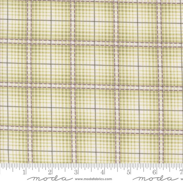 Moda, Bunny Hill, A Very Sweet Christmas, Plaid, Leaf Green