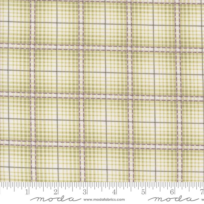 Moda, Bunny Hill, A Very Sweet Christmas, Plaid, Leaf Green