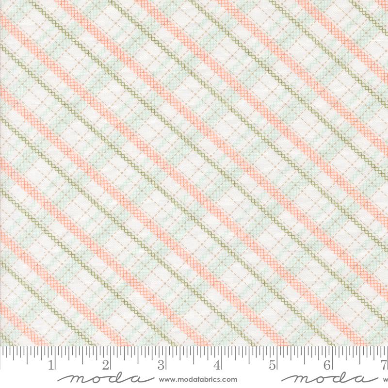 Moda Fabrics, Abloom, Diagonal Plaid, Cloud