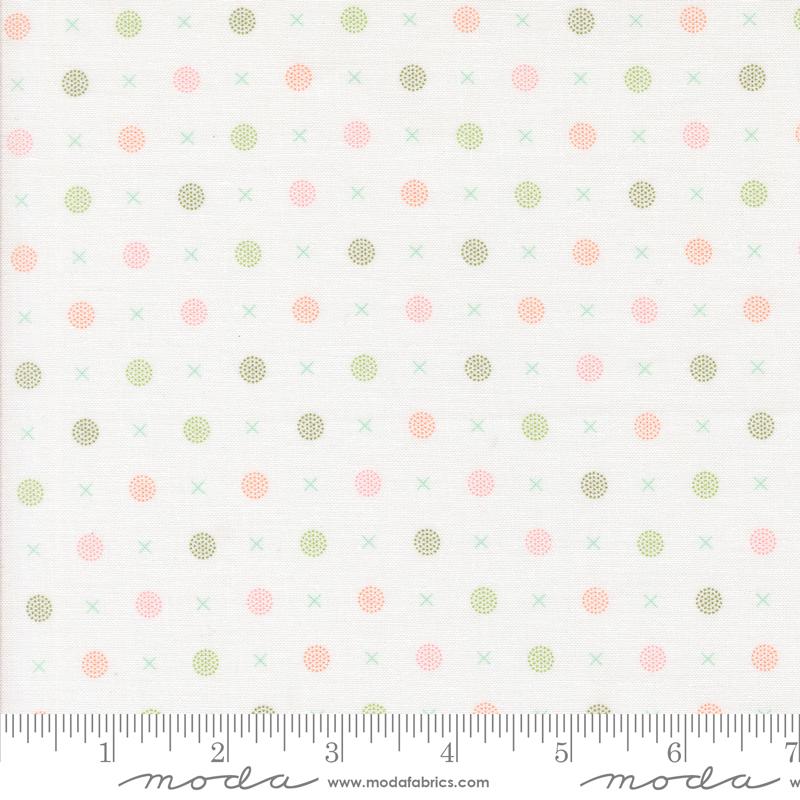 Moda Fabrics, Abloom, Dots N Xs, Cloud