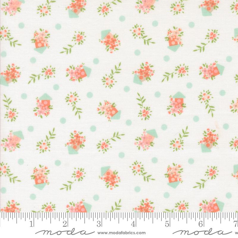 Moda Fabrics, Abloom, Floral Sprigs, Cloud