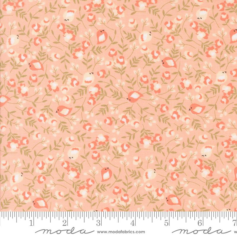 Moda Fabrics, Abloom, Small Scale Floral, Bubble Gum