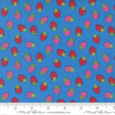 Moda Fabrics, Rainbow Garden, Sunshine, Strawberries on Blue