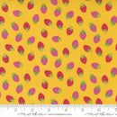 Moda Fabrics, Rainbow Garden, Sunshine, Strawberries on Yellow