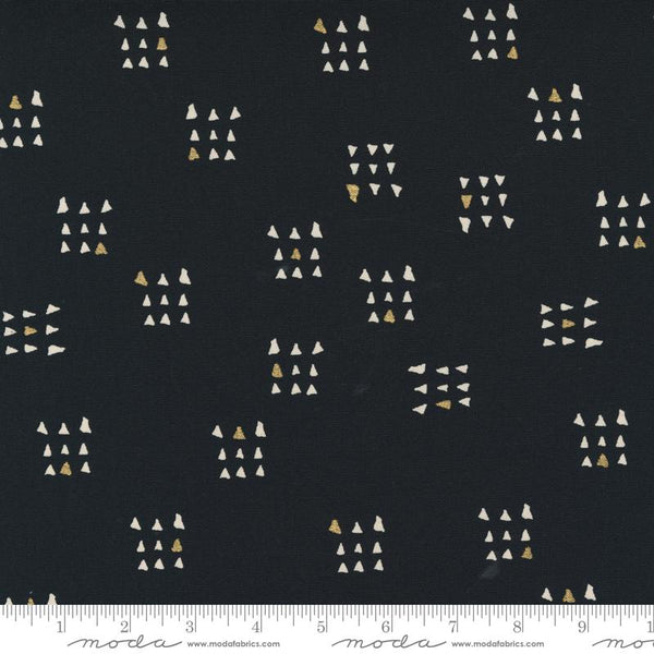 Moda Fabrics, Sew Happy Canvas - Moda Metallic - Black