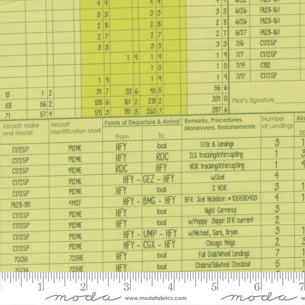 Moda, High Flight, Flight Log, Leaf Green