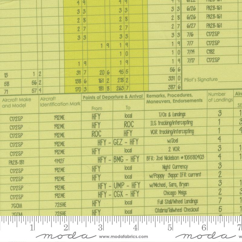 Moda, High Flight, Flight Log, Leaf Green