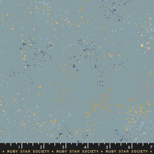 Moda, Ruby Star Society, Metallic Speckled Blender, Soft Blue