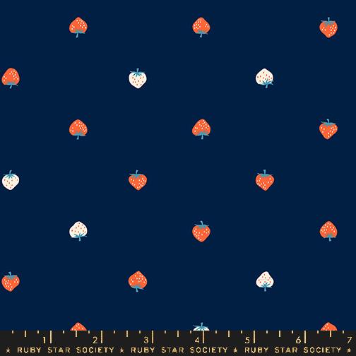 Moda, Ruby Star, Strawberry, Lawn, Navy