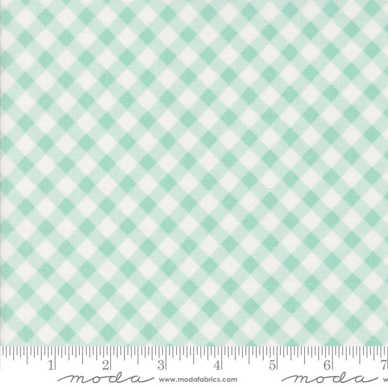 Moda, Summertime, Diagonal Plaid, Aqua