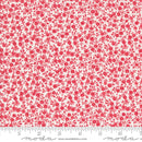 Moda, Summertime, Tiny Red Flowers on Cream