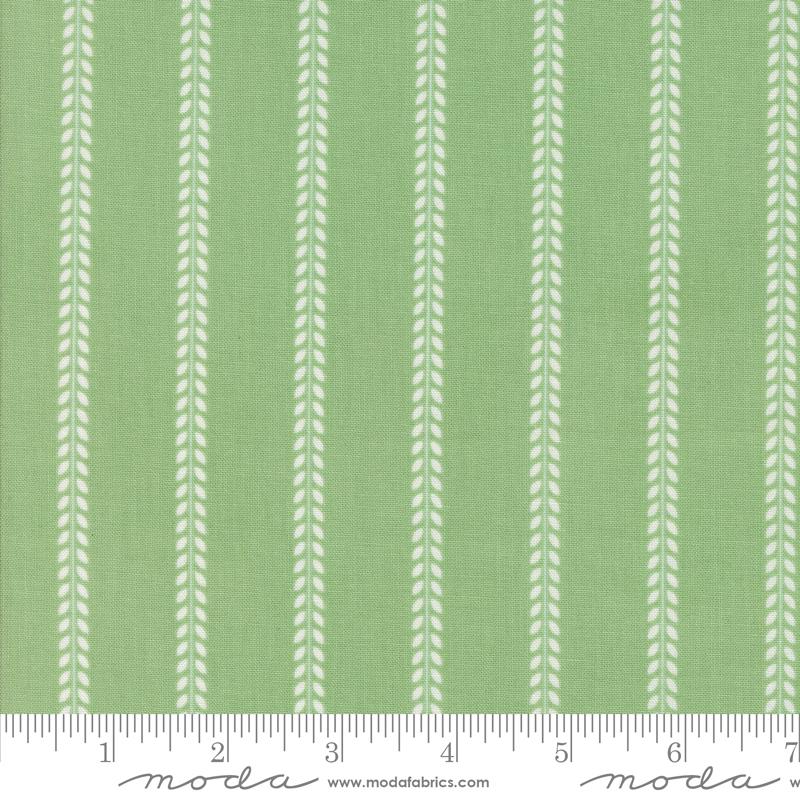 Moda, Summertime, Wide Stripe, Green & Cream