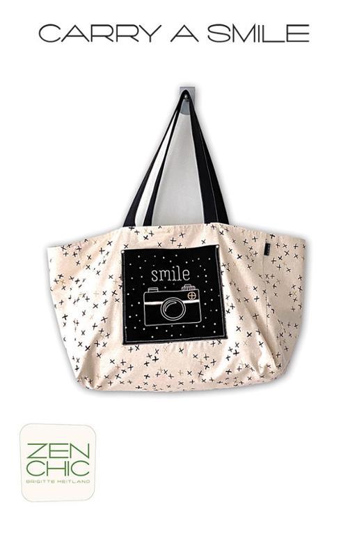 Moda, Zen Chic, Carry A Smile Tote Bag Pattern