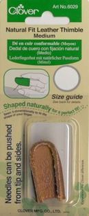Natural Fit Leather Thimble Medium