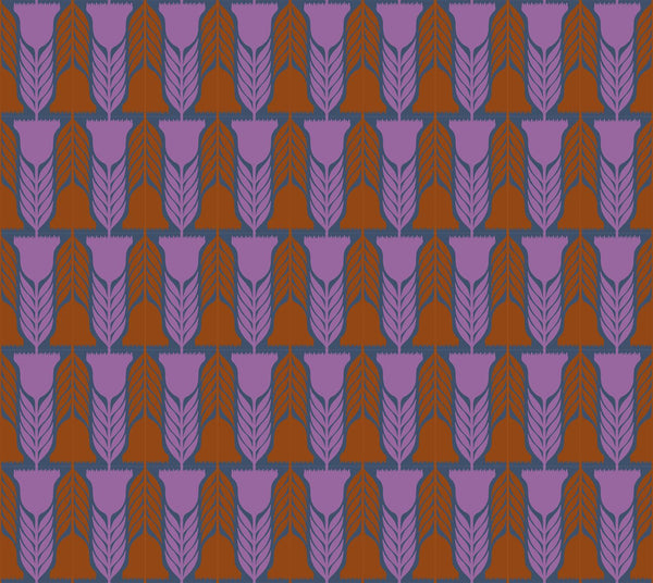 Northcott, Anna Maria Parry, Silhouette, Art Deco Stripe, Dark