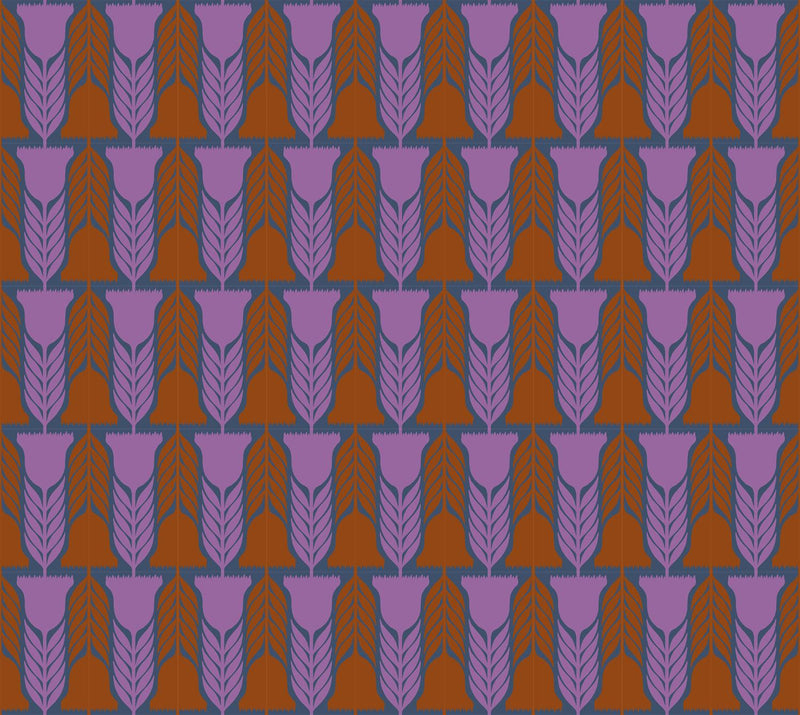 Northcott, Anna Maria Parry, Silhouette, Art Deco Stripe, Dark