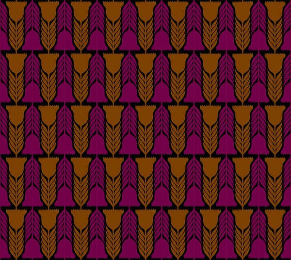 Northcott, Anna Maria Parry, Silhouette, Art Deco Stripe, Magenta