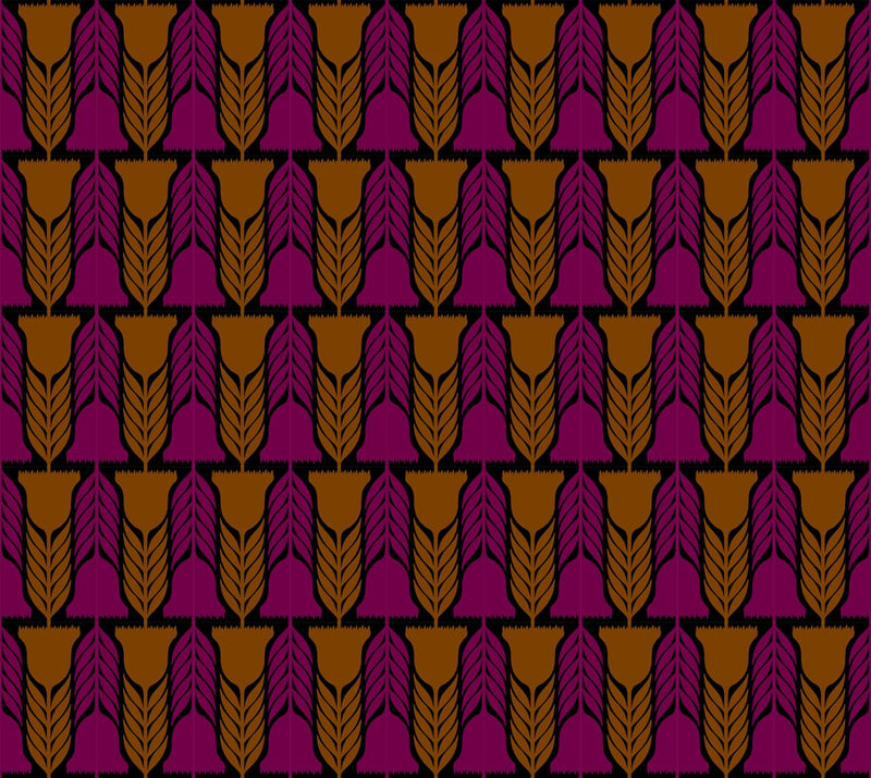 Northcott, Anna Maria Parry, Silhouette, Art Deco Stripe, Magenta