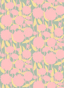 Northcott, Anna Maria Parry, Silhouette, Light Neon Flowers, Pink