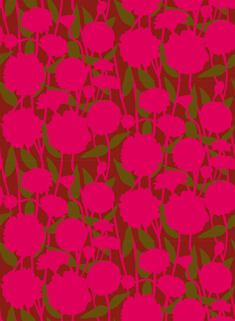 Northcott, Anna Maria Parry, Silhouette, Neon Flowers, Pink