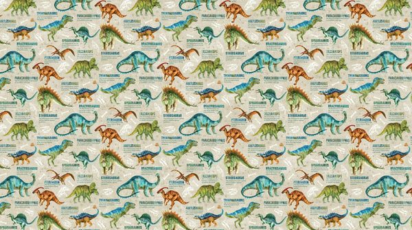 Northcott, Dino Roar, Dinosaurs, Tan