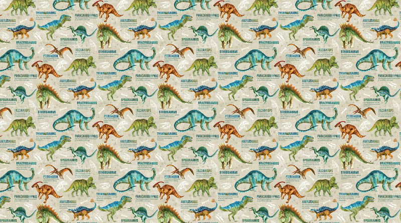 Northcott, Dino Roar, Dinosaurs, Tan