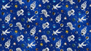 Northcott Fabrics, Space Odyssey, Floating Astronauts, Blue