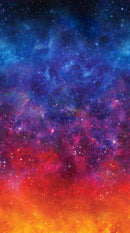 Northcott Fabrics, Space Odyssey, Ombre, Blue to Orange
