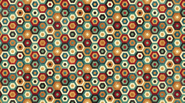 Northcott Fabrics, Stonehenge Stitchin, Cheater Hexies, Multi