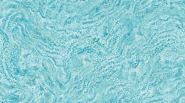 Northcott Fabrics, Turtle Bay, Coral Flowers, Aqua