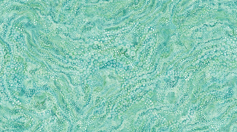 Northcott Fabrics, Turtle Bay, Coral Flowers, Seafoam