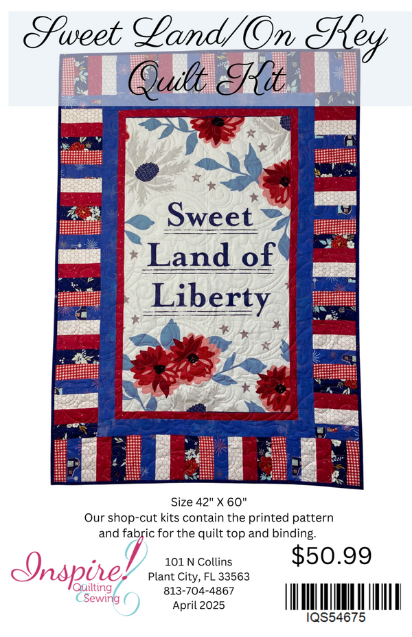 Old GloryPanel/On Key Pattern Quilt Kit