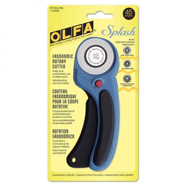 Olfa, 45MM, Ergonomic, Rotary Cutter, Pacific Blue