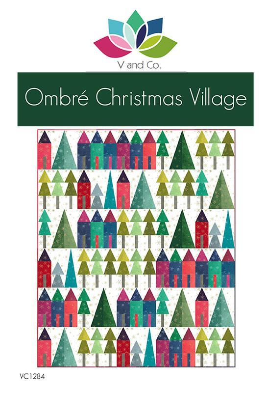 Ombre Christmas Village Pattern