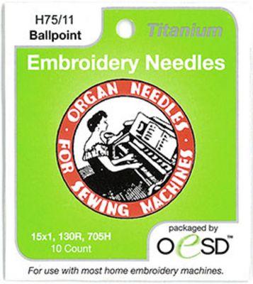 Organ Embroidery Sharps 75/11