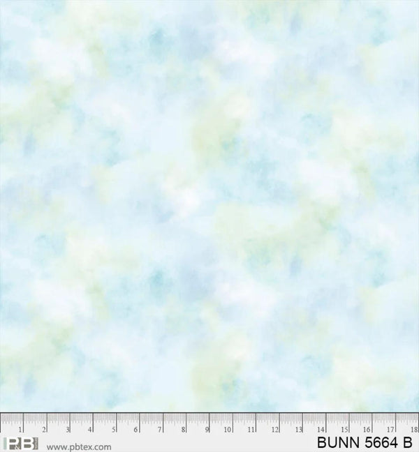 P&B Textiles , Bunnies & Blooms, Clouds Blender, Blue