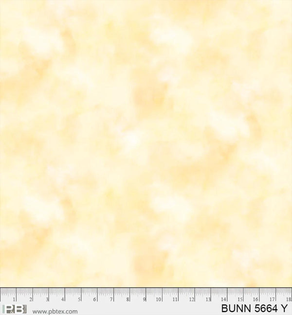 P&B Textiles , Bunnies & Blooms, Clouds Blender, Yellow