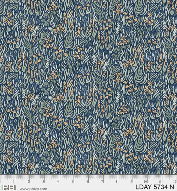 P&B Textiles, Lakeside Days, Lakeside Foliage, Navy