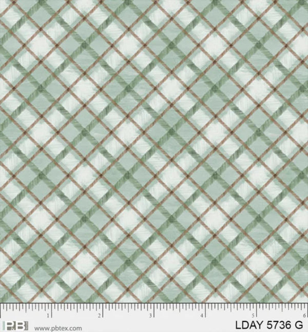 P&B Textiles, Lakeside Days, Lodge Plaid, Green
