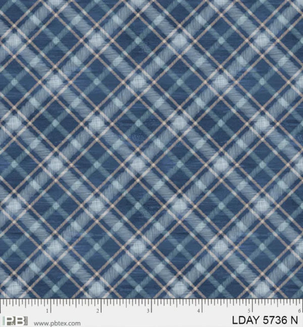 P&B Textiles, Lakeside Days, Lodge Plaid, Navy