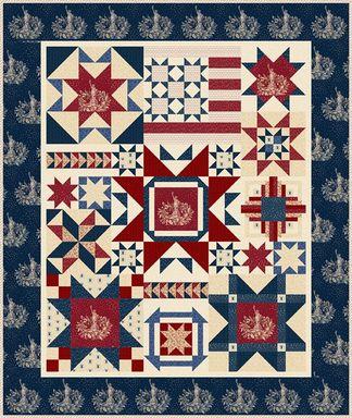 PREORDER-Liberty Island Sampler Quilt Kit and Sew Along