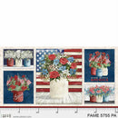 P & B Textiles, Farmhouse Americana, Patriotic Bouquet Panel